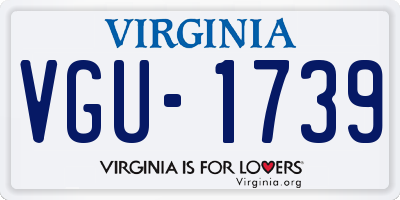 VA license plate VGU1739