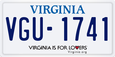 VA license plate VGU1741