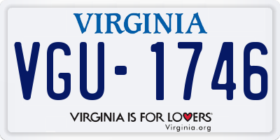 VA license plate VGU1746