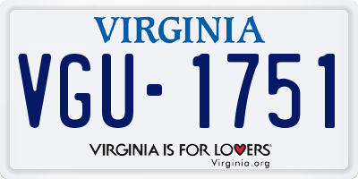 VA license plate VGU1751