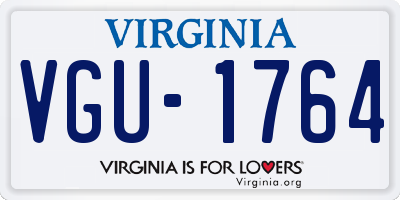 VA license plate VGU1764