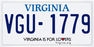 VA license plate VGU1779