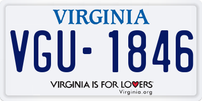 VA license plate VGU1846
