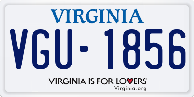 VA license plate VGU1856