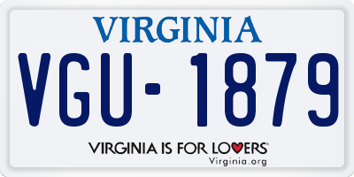 VA license plate VGU1879