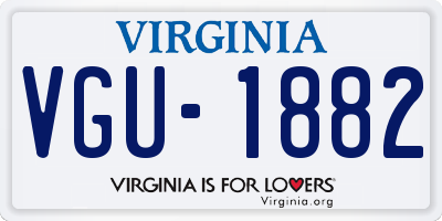VA license plate VGU1882