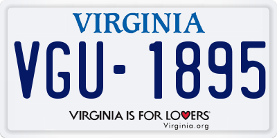 VA license plate VGU1895