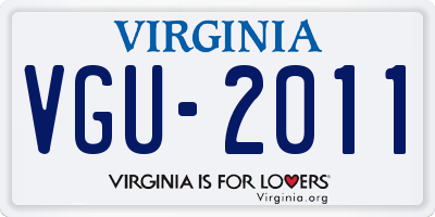 VA license plate VGU2011