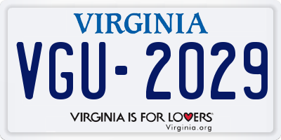VA license plate VGU2029