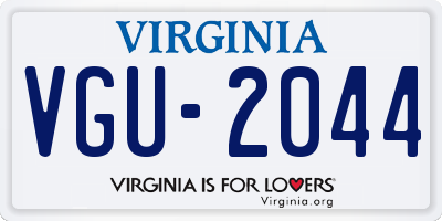 VA license plate VGU2044