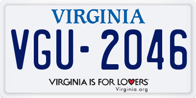 VA license plate VGU2046