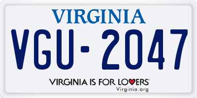 VA license plate VGU2047