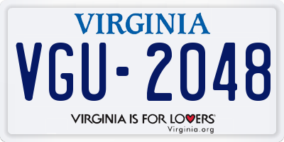 VA license plate VGU2048