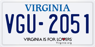 VA license plate VGU2051