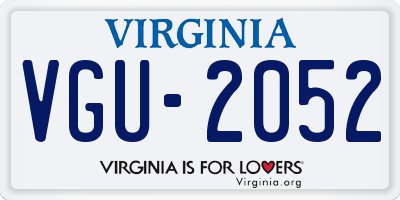 VA license plate VGU2052