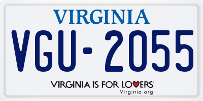VA license plate VGU2055