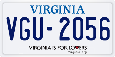VA license plate VGU2056