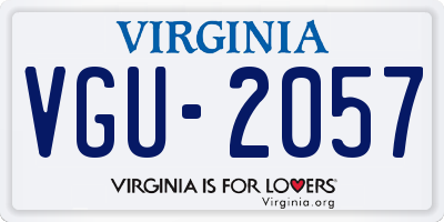 VA license plate VGU2057