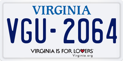 VA license plate VGU2064