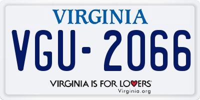 VA license plate VGU2066