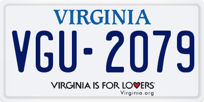 VA license plate VGU2079