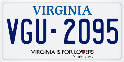 VA license plate VGU2095