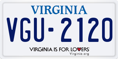 VA license plate VGU2120