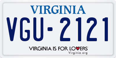 VA license plate VGU2121