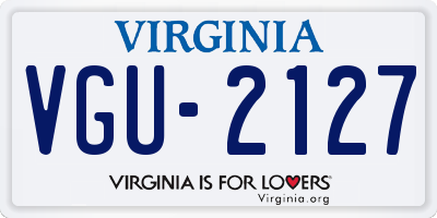 VA license plate VGU2127
