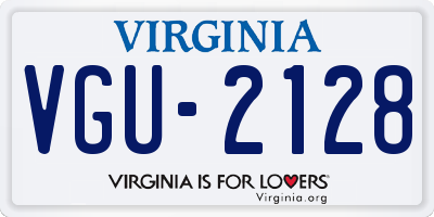 VA license plate VGU2128