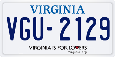 VA license plate VGU2129