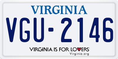 VA license plate VGU2146