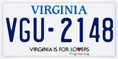 VA license plate VGU2148