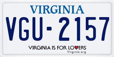 VA license plate VGU2157