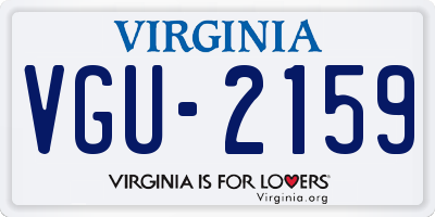 VA license plate VGU2159