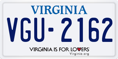 VA license plate VGU2162