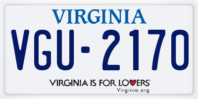 VA license plate VGU2170