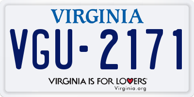 VA license plate VGU2171