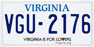 VA license plate VGU2176