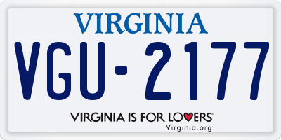 VA license plate VGU2177