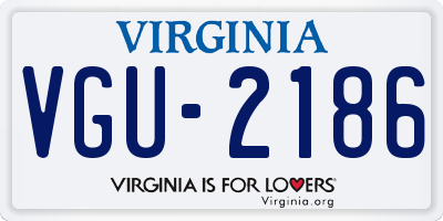 VA license plate VGU2186