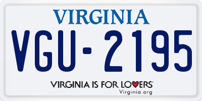 VA license plate VGU2195