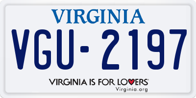 VA license plate VGU2197
