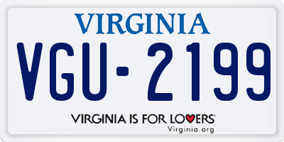 VA license plate VGU2199