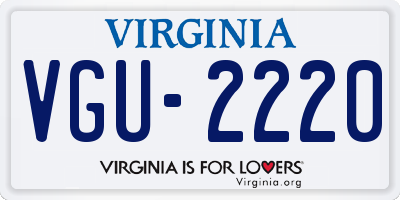 VA license plate VGU2220