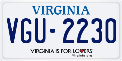 VA license plate VGU2230