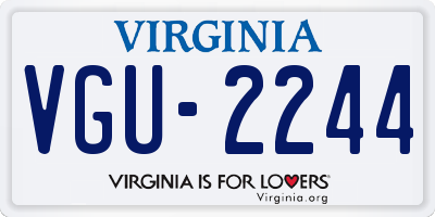 VA license plate VGU2244