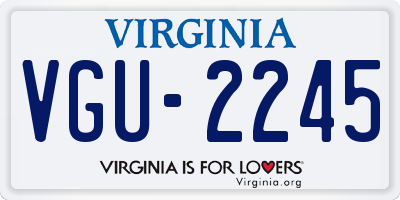 VA license plate VGU2245
