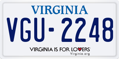 VA license plate VGU2248