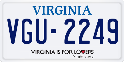 VA license plate VGU2249